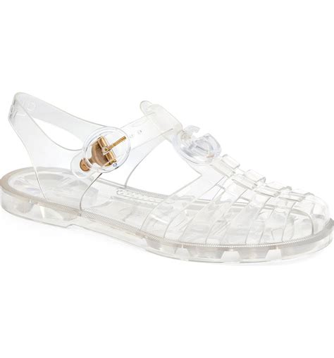 gucci jelly sandals sale|gucci transparent sandals.